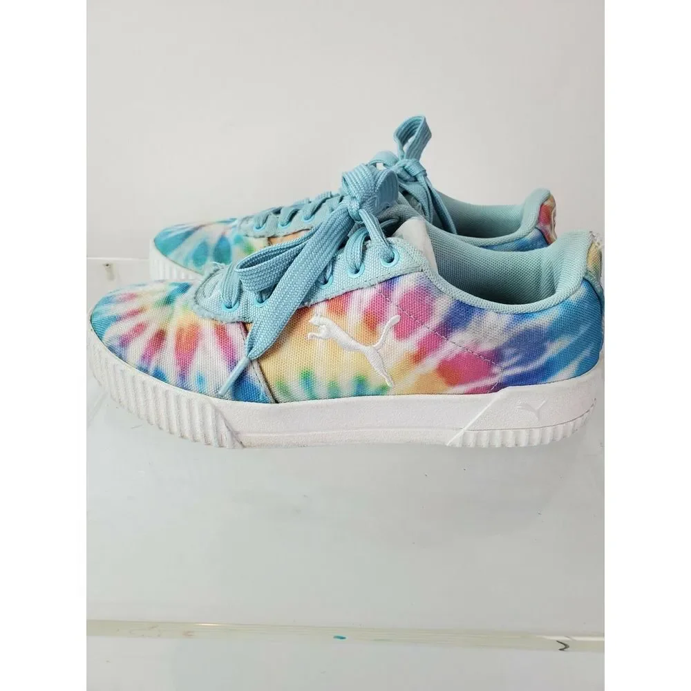 Puma Carina Summer Cat Tie Dye Sneaker Kids‎ Size 6C/Women's 7.5